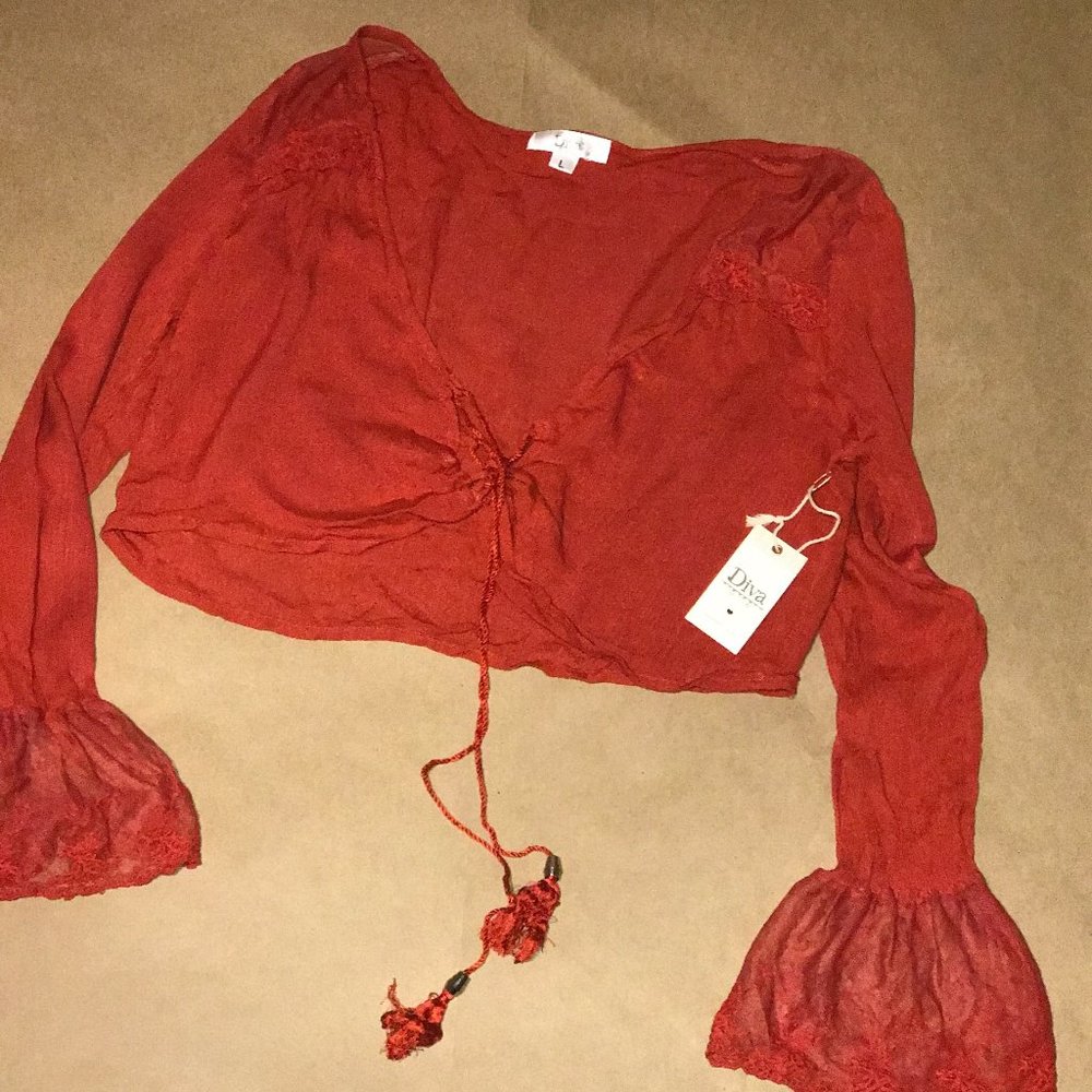 Diva Fashion U.S.A.| Women's Long Sleeve Crop Top